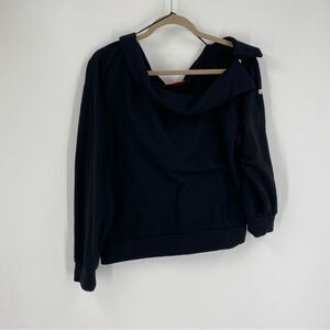 Jennifer Lopez Black Long Sleeve Off Shoulder Top size XL
